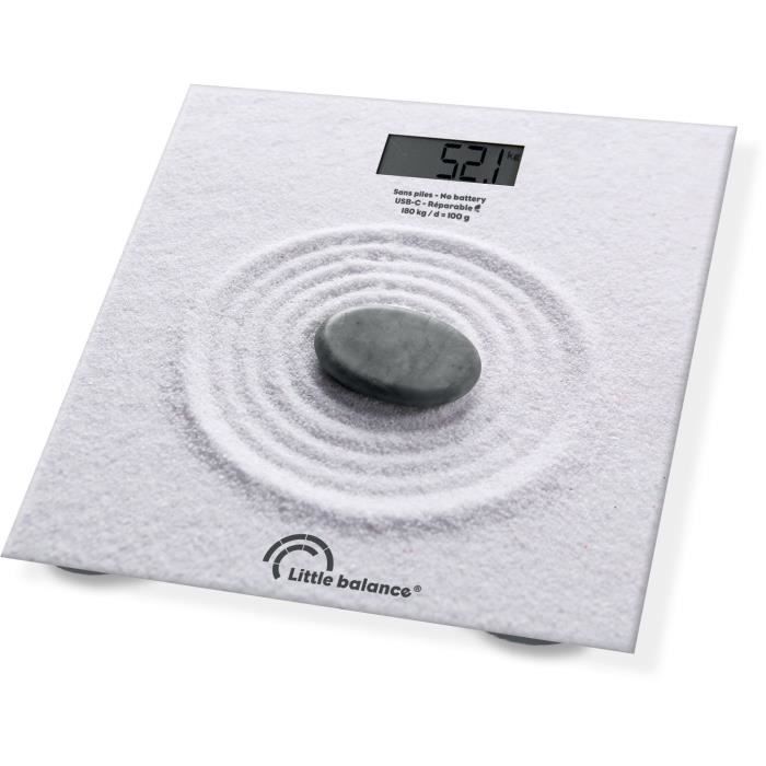 LITTLE BALANCE Personal Scale - USB-C - Zen - 180 kg/ 100 g - 28 x 28 cm
