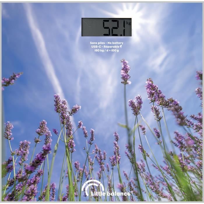 Bathroom Scale - LITTLE BALANCE - USB-C - Lavender