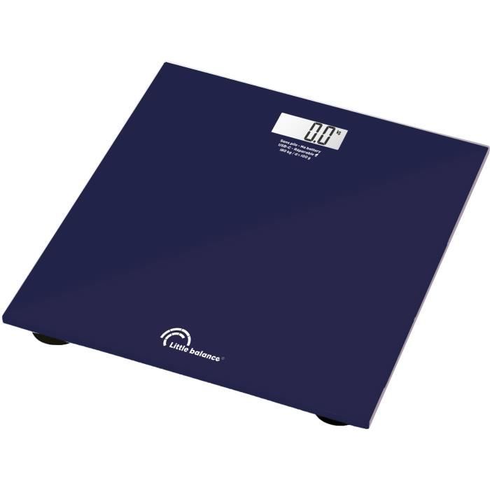 LITTLE BALANCE Bathroom Scale - SB3 - USB-C - Midnight Blue - 180 kg/ 100 g - 28 x 28 cm