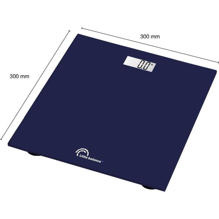 LITTLE BALANCE Bathroom Scale - SB3 - USB-C - Midnight Blue - 180 kg/ 100 g - 28 x 28 cm