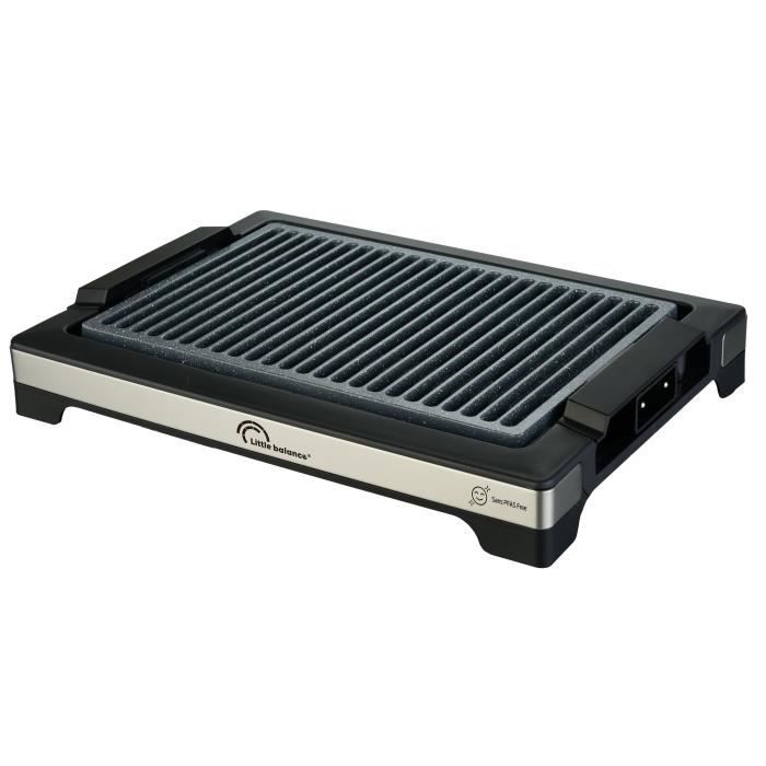 LITTLE BALANCE Electric Barbecue - Easy Nopifas - 38 x 25 cm Cooking Surface - PFAS-Free Microceramic Coating - 2000W