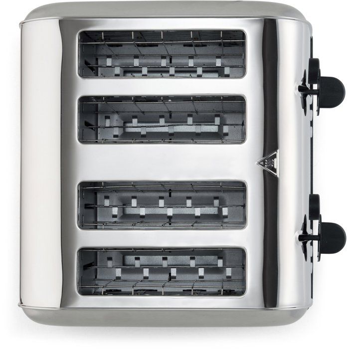 LIVOO 4-Slice Toaster - DOD197 - 1700 W - 2 Independent Thermostats - Stainless Steel