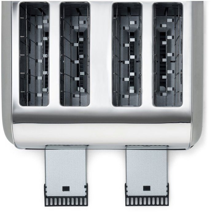 LIVOO 4-Slice Toaster - DOD197 - 1700 W - 2 Independent Thermostats - Stainless Steel