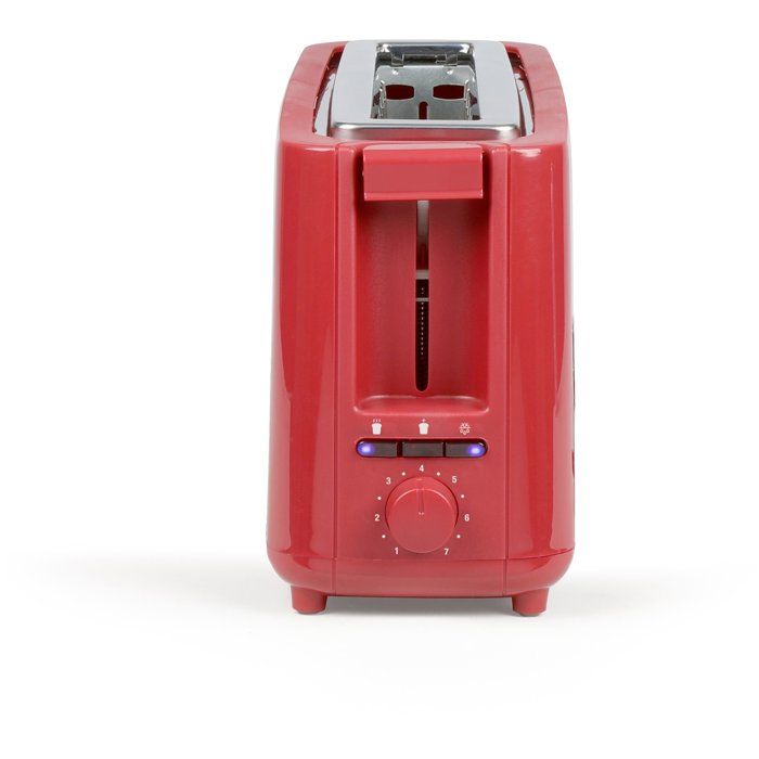 Grille-pain fente longue - LIVOO - DOD168RC - 900 W - Thermostat réglable : 7 niveaux - Rouge