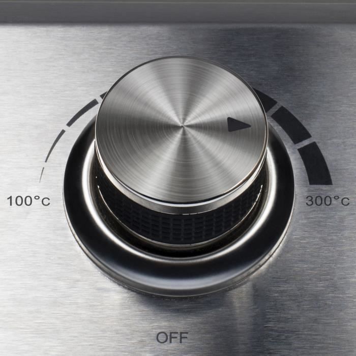LIVOO Stainless Steel Electric Griddle - DOC292 - 2800W - Adjustable Thermostat