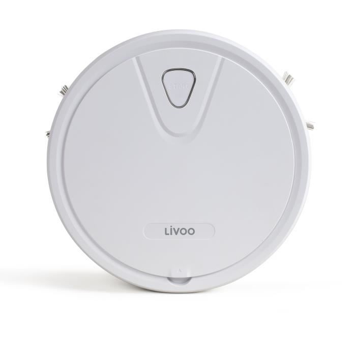 Aspirateur Robot - LIVOO DOH135 - 800 Pa - 70 min - 67 dB - 500 mL - Blanc