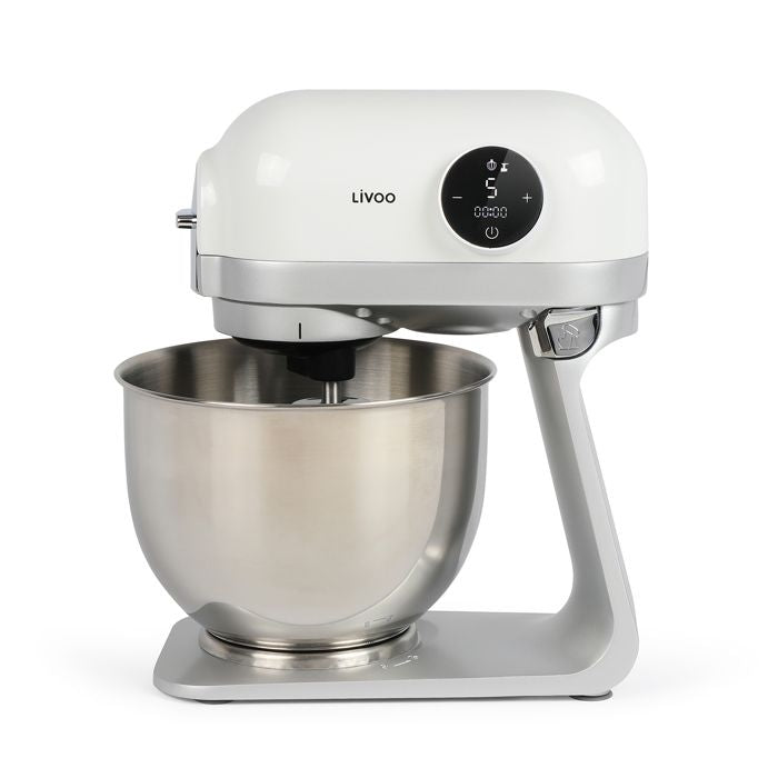 LIVOO Stand Mixer - DOP234 - 1200W - 5 L Stainless Steel Bowl - White