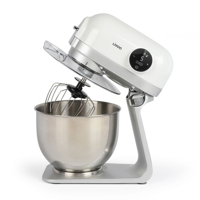 LIVOO Stand Mixer - DOP234 - 1200W - 5 L Stainless Steel Bowl - White