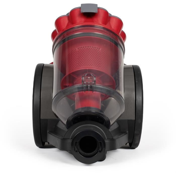 LIVOO DOH136R Bagless Multi-Cyclonic Vacuum Cleaner - 700 W - 16 kPa - 78 dB - 3 L - Washable Filter - Red/ Grey