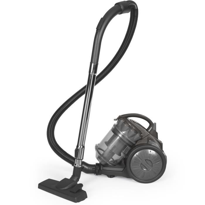LIVOO DOH136G Bagless Multi-Cyclonic Vacuum Cleaner - 700 W - 16 kPa - 78 dB - 3 L - Washable Filter - Grey
