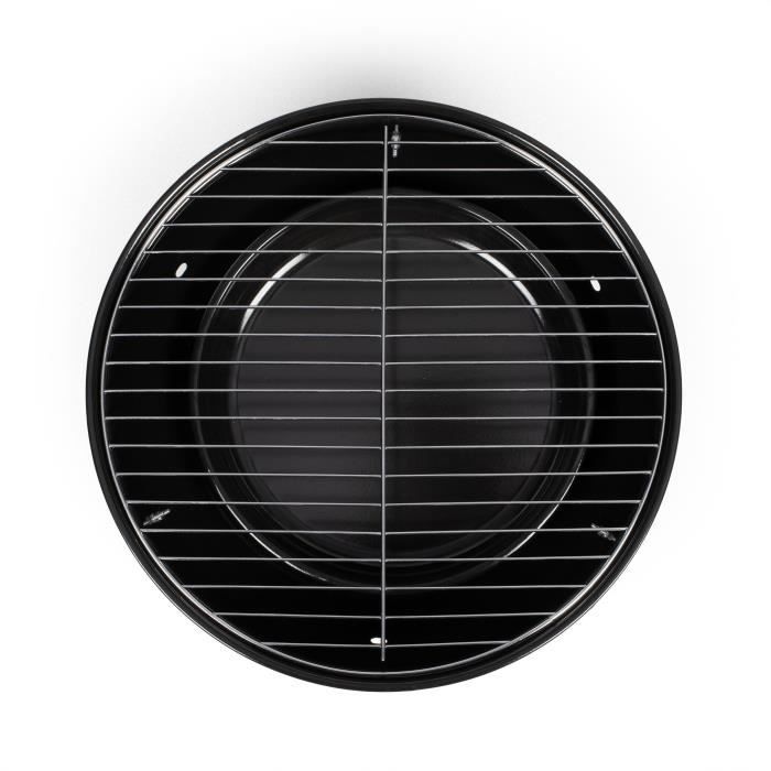 LIVOO Portable Charcoal Barbecue - DOC301 - 34 cm - Chrome-plated Grill