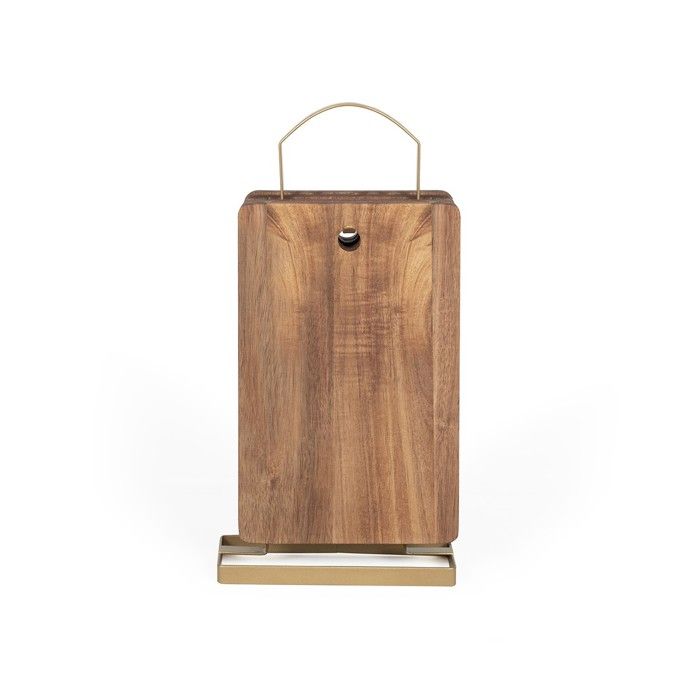 LIVOO Set of 4 Cutting Boards - MES152 - FSC Acacia Wood - 22 x 14 cm - With Metal Stand