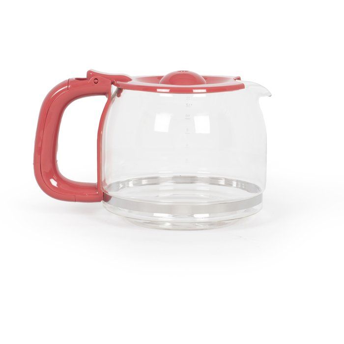 LIVOO Electric Coffee Maker, 1000 W, 1.5 L, 12-14 Cups, Chili Red, DOD201RC