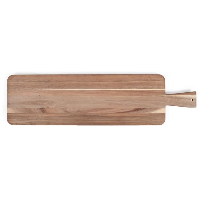 LIVOO Large Appetizer Board - FSC Acacia Wood - 75 x 19.5 cm - Wooden Legs MES151