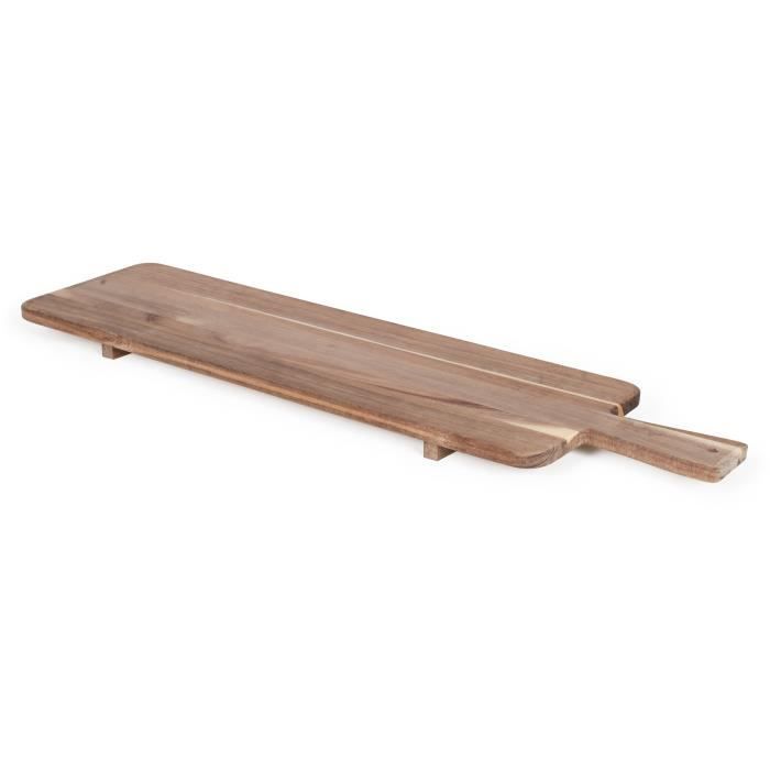 LIVOO Large Appetizer Board - FSC Acacia Wood - 75 x 19.5 cm - Wooden Legs MES151