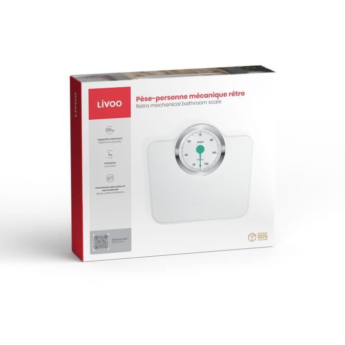 LIVOO Retro Mechanical Bathroom Scale - DOM490 - Max 136 kg - Non-slip