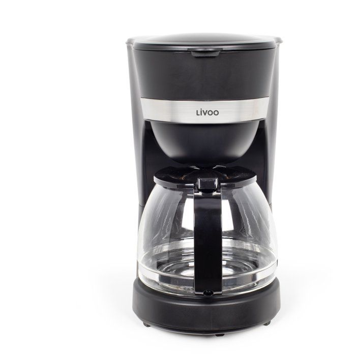 LIVOO Electric Coffee Maker - 750 W - 1.25 L - 10 to 12 Cups - Black - DOD200N