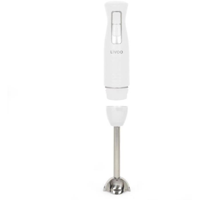 Mixeur plongeant avec bol - LIVOO - DOP245W - 400 W - 2 vitesses - Blanc