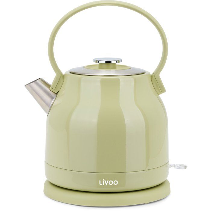 LIVOO Retro Kettle - 2200 W - 1.5 L - 360° Swivel Base - Matcha - DOD202M