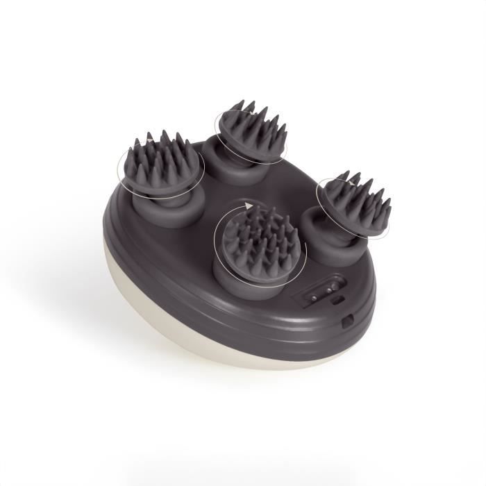 LIVOO Head and Scalp Massager - DOS202 - 2 Hours - 96 Nodules - 4 Heads - 3 Modes - IPX4