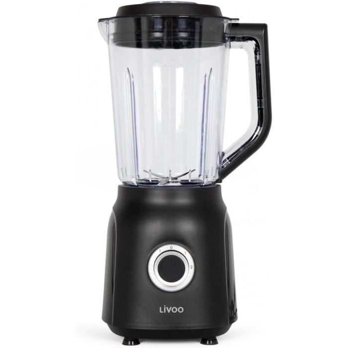LIVOO Blender - 1.5 L - 600 W - 22,000 RPM - 2 Speeds - Black
