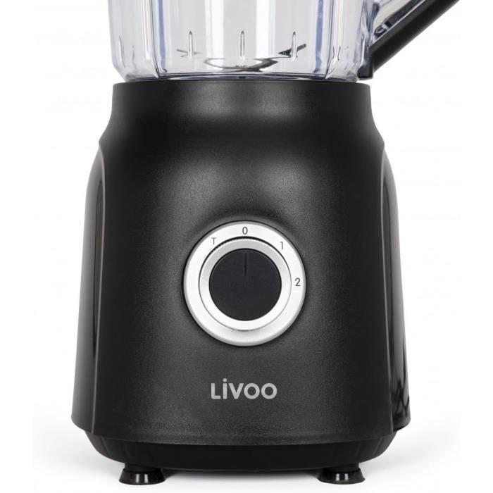 LIVOO Blender - 1.5 L - 600 W - 22,000 RPM - 2 Speeds - Black
