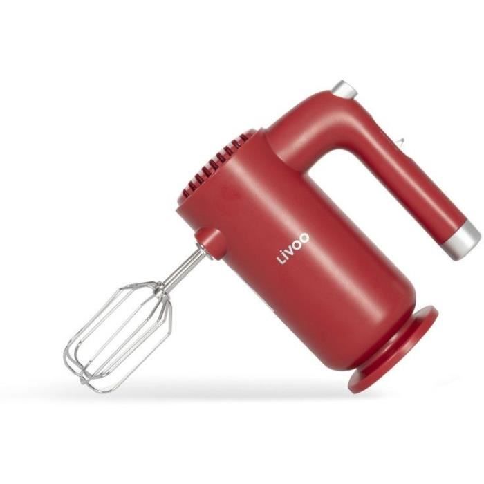 LIVOO Electric Mixer - 250 W - 5 Speeds - DOP243R - Red
