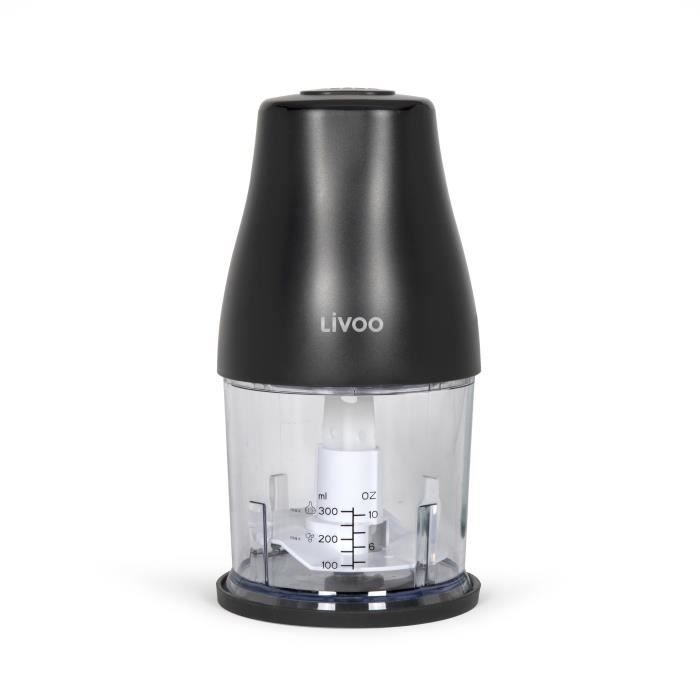 LIVOO Food Chopper - 300 ml - 400W - 1 Speed + Turbo - Black