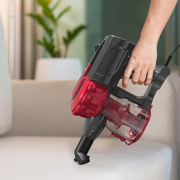 LIVOO DOH142 Corded Stick Vacuum Cleaner - 600 W - 12 kPa - 0.55 L - Red