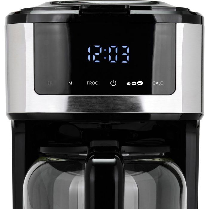 Programmable electric coffee maker - LIVOO - DOD208 - 900 W - 1.8 L - 12 to 15 cups - Black