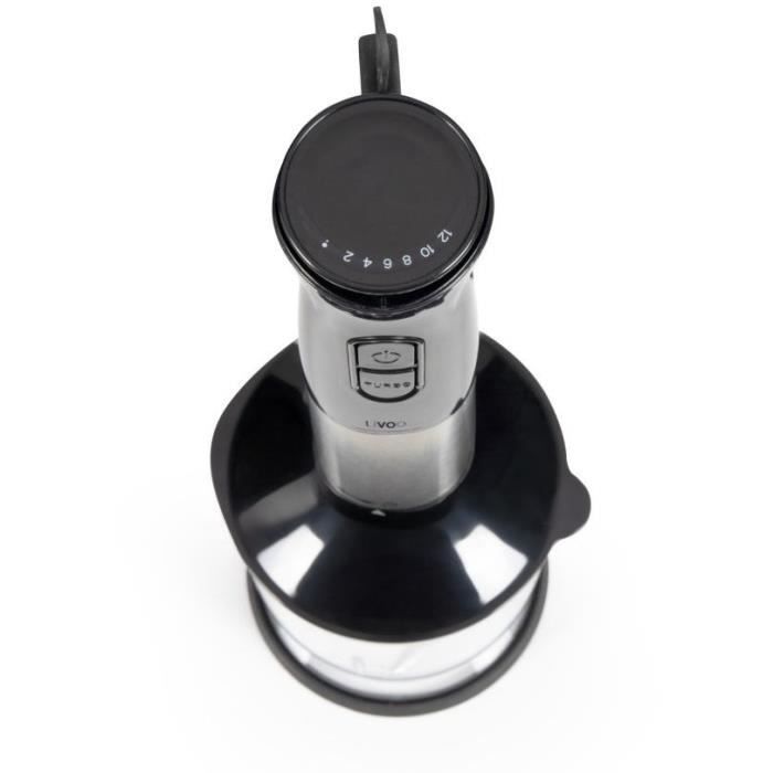 LIVOO Immersion Blender Set - 800W - 12 Speeds - Black - DOP246