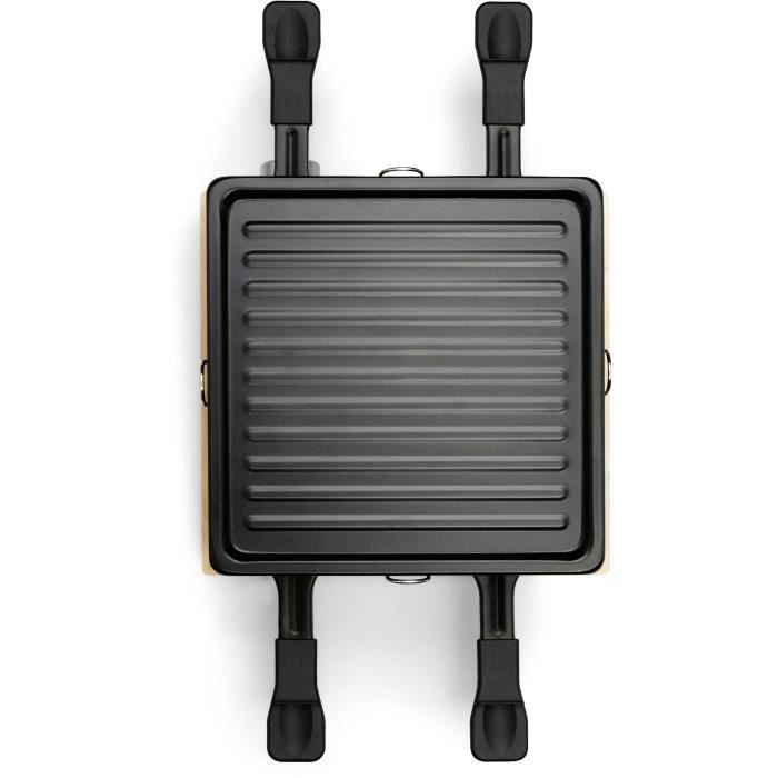 LIVOO Raclette Grill - 800W - Serves 4 People - Removable Non-Stick Grill Plate - Adjustable Thermostat DOC311