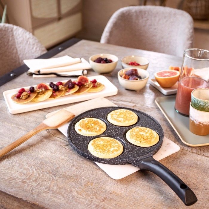 Livoo Pancake Pan - MEP148 - 4 Molds, 10 cm Diameter - Induction Compatible