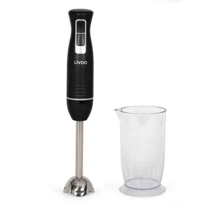LIVOO Immersion Blender with Bowl - DOP245N - 400 W - 2 Speeds - Black