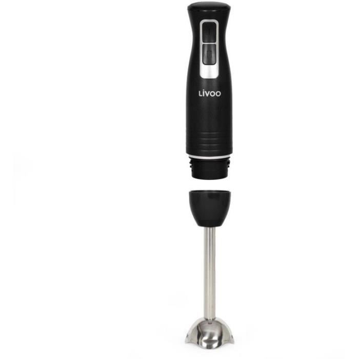 LIVOO Immersion Blender with Bowl - DOP245N - 400 W - 2 Speeds - Black