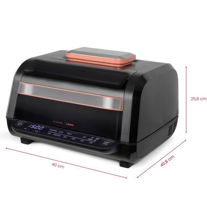 LIVOO Air Fryer and Grill - DOC305 - 6 L - 1500-1700W - 8 Programs