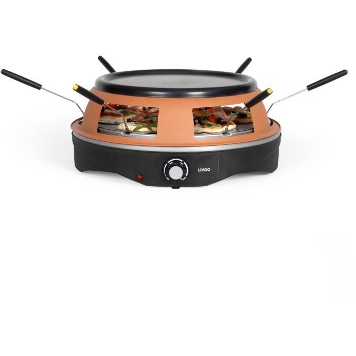 LIVOO Pizza Oven - DOC304 - 1200W - 6 Mini Pizzas - Non-stick