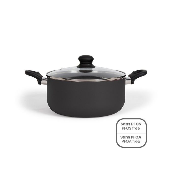 LIVOO Casserole Dish - Non-stick - 24 cm - PFOA and PFOS Free - Silicone Handles - MEP150R