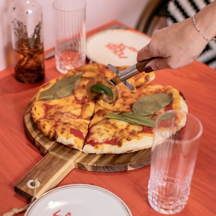 Pizza set - LIVOO - MES158 - Acacia wood - 30 x 45 cm - 1 pizza cutter