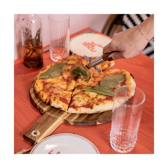 Pizza set - LIVOO - MES158 - Acacia wood - 30 x 45 cm - 1 pizza cutter