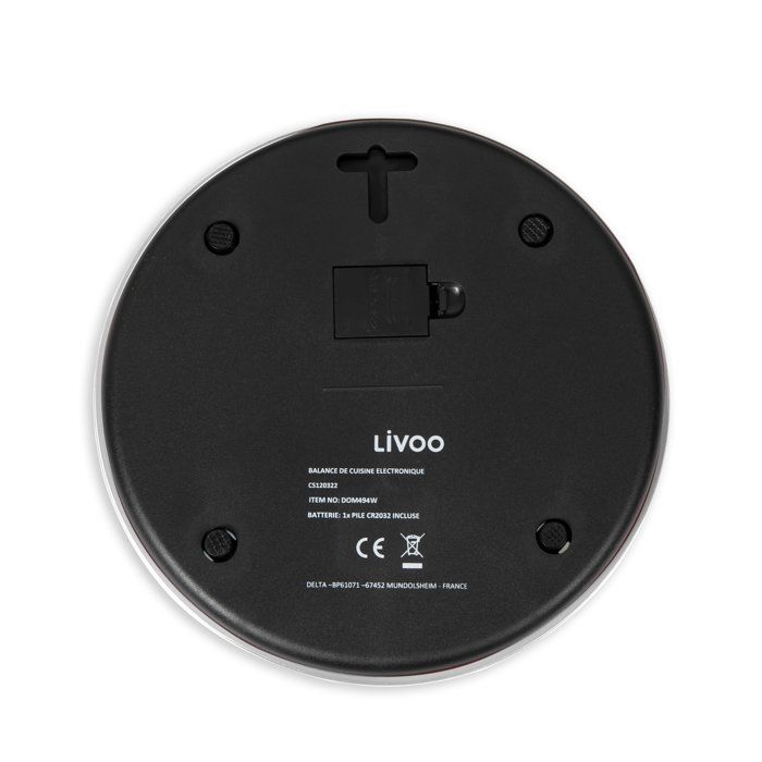 LIVOO Electronic Food Scale - 20x20x3 cm - 440 g