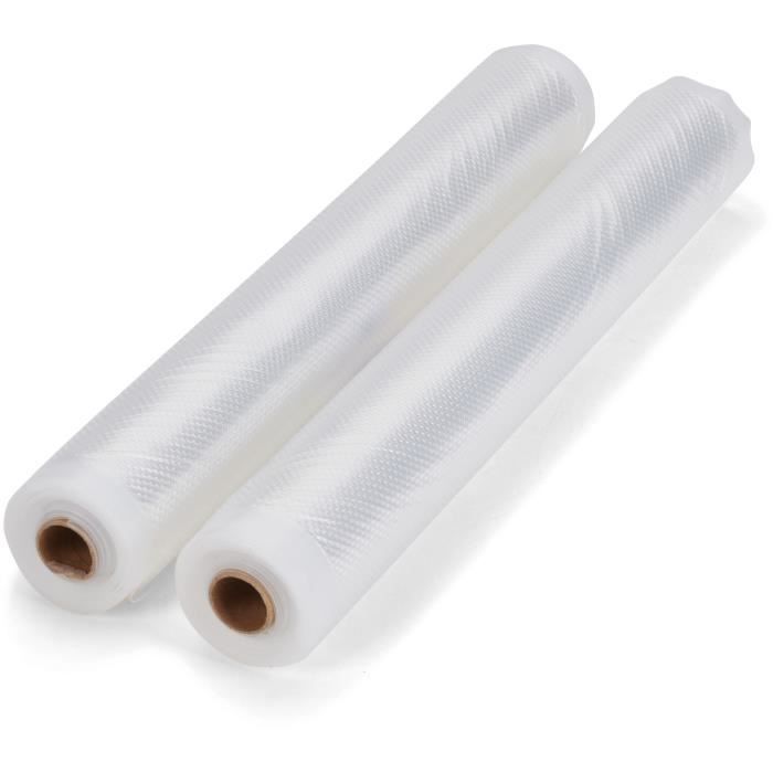 LIVOO Vacuum Sealing Roll Set - DOM505 - 2 Rolls - 28 cm x 3 m - Compatible with Universal Machines