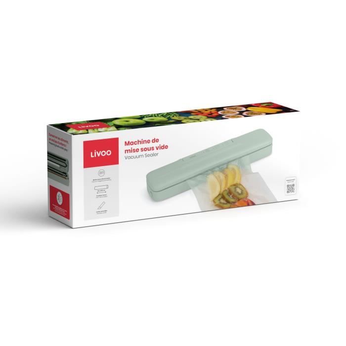 LIVOO Vacuum Sealer - DOM503V - 80W - 2 Functions - Film Roll Included