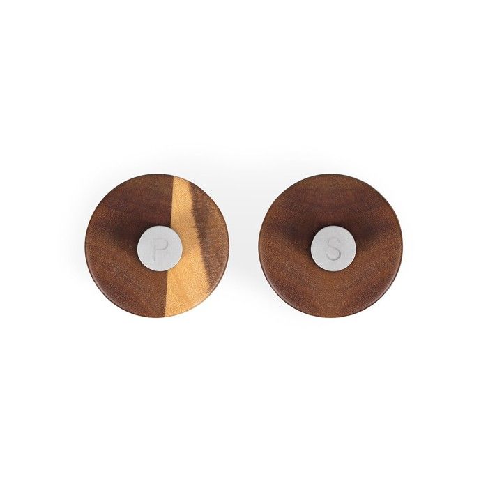 LIVOO Set of 2 Manual Salt and Pepper Mills - MEN425 - 40 ml - Acacia Wood - Ceramic Grinding Wheel - Adjustable Grind