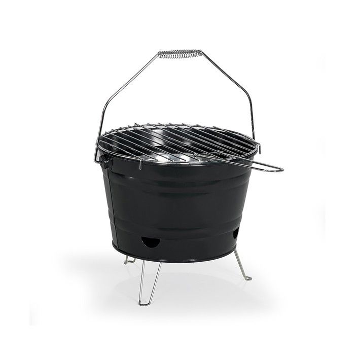 LIVOO Portable Charcoal Barbecue - DOC327N - 27 cm Cooking Surface - Folding Legs