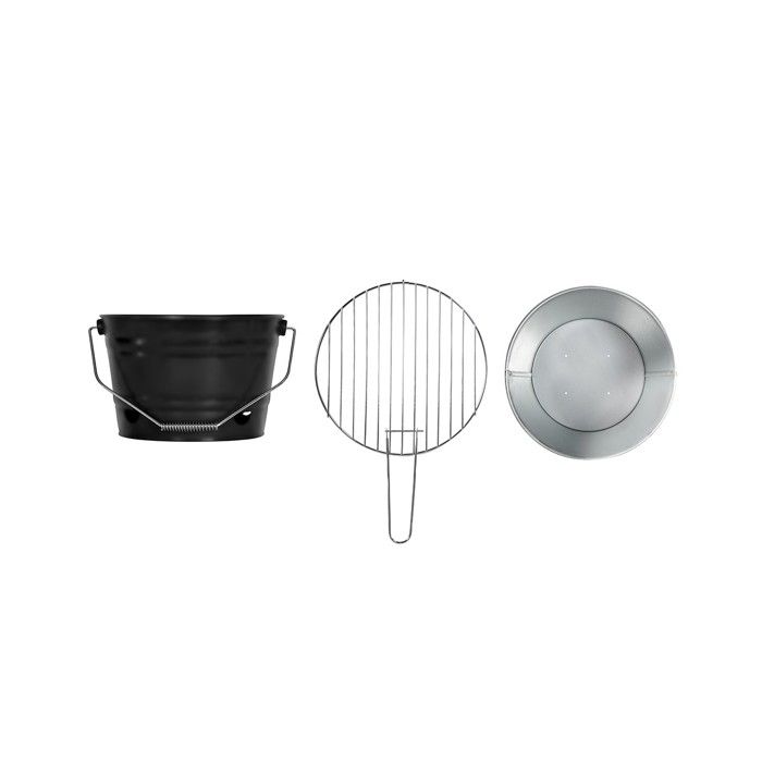 LIVOO Portable Charcoal Barbecue - DOC327N - 27 cm Cooking Surface - Folding Legs