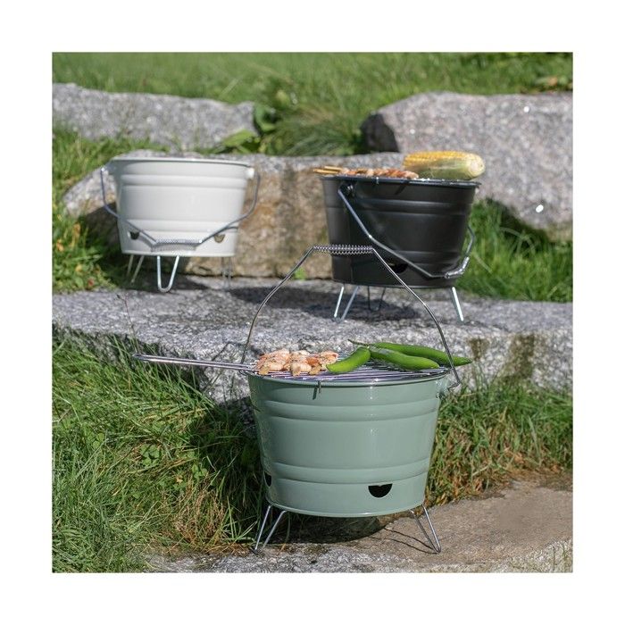 LIVOO Portable Charcoal Barbecue - DOC327N - 27 cm Cooking Surface - Folding Legs