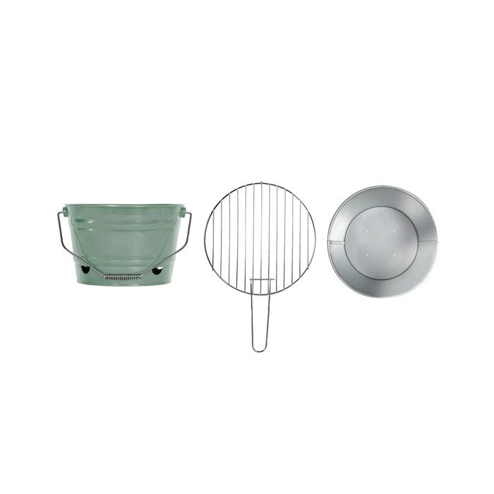 LIVOO Portable Charcoal Barbecue - Ø27 cm - Chrome-plated Steel Grill - Height 24 cm - Folding Legs DOC327V