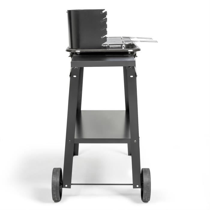 LIVOO DOC328 Charcoal Barbecue - Stainless Steel - Cooking Surface 48.5 x 28.8 cm