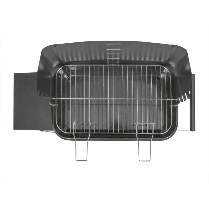 LIVOO DOC328 Charcoal Barbecue - Stainless Steel - Cooking Surface 48.5 x 28.8 cm